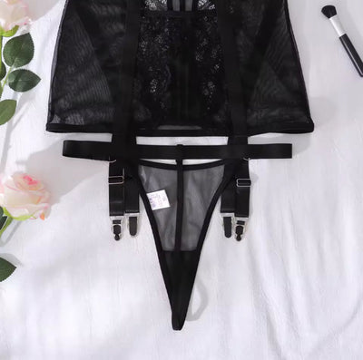 Alessandra™ | Rochie de Noapte Satinată Neagră Mirage