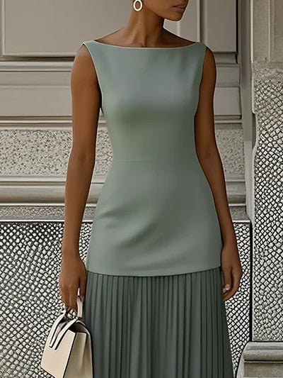 Molly | Rochie lungă plisată