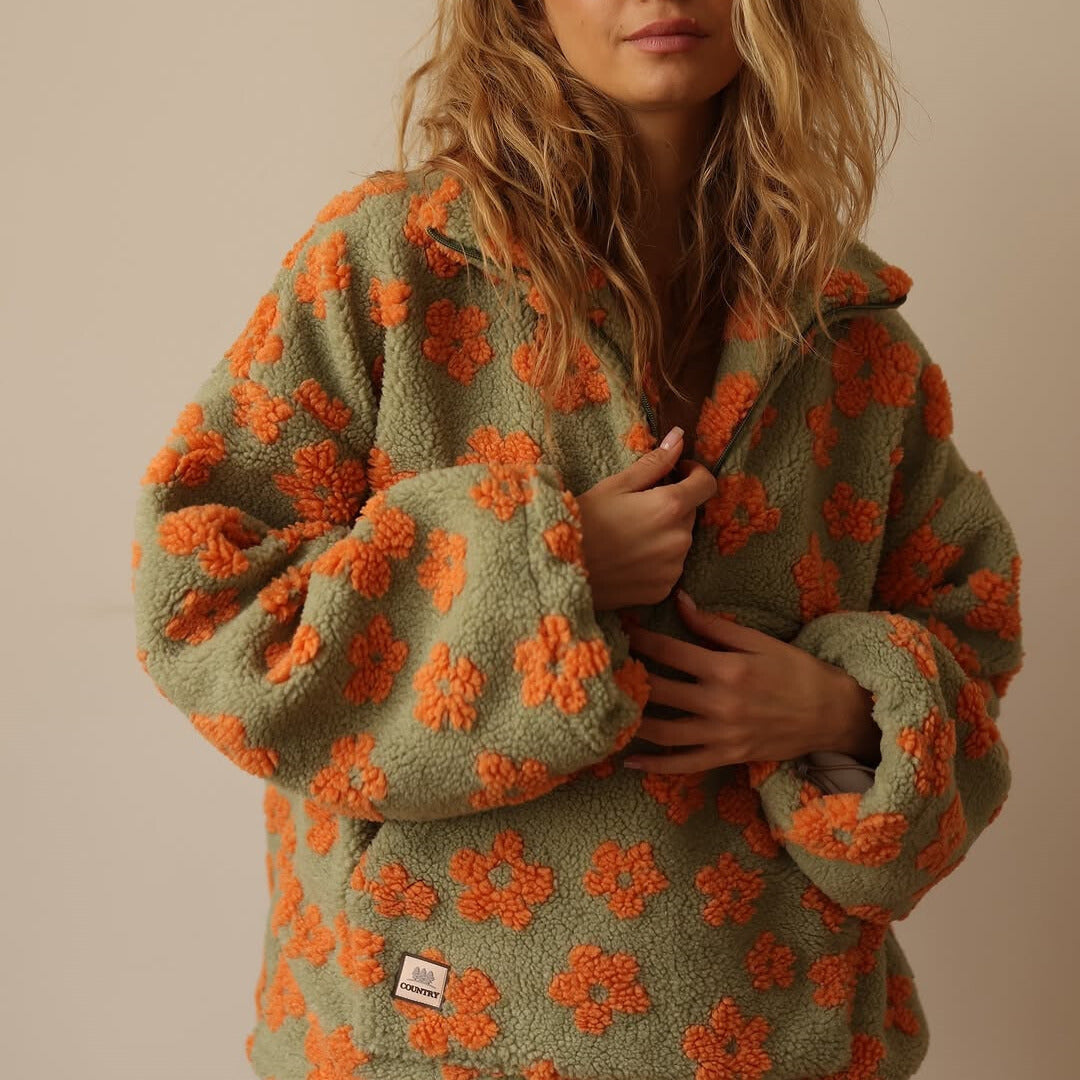 Daisy™ | Hanorac Cald din Fleece Bloom