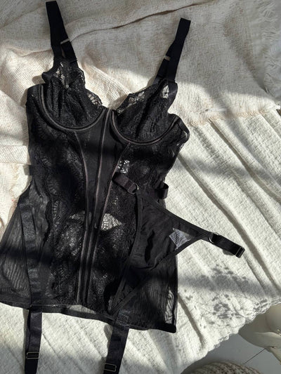 Alessandra™ | Rochie de Noapte Satinată Neagră Mirage