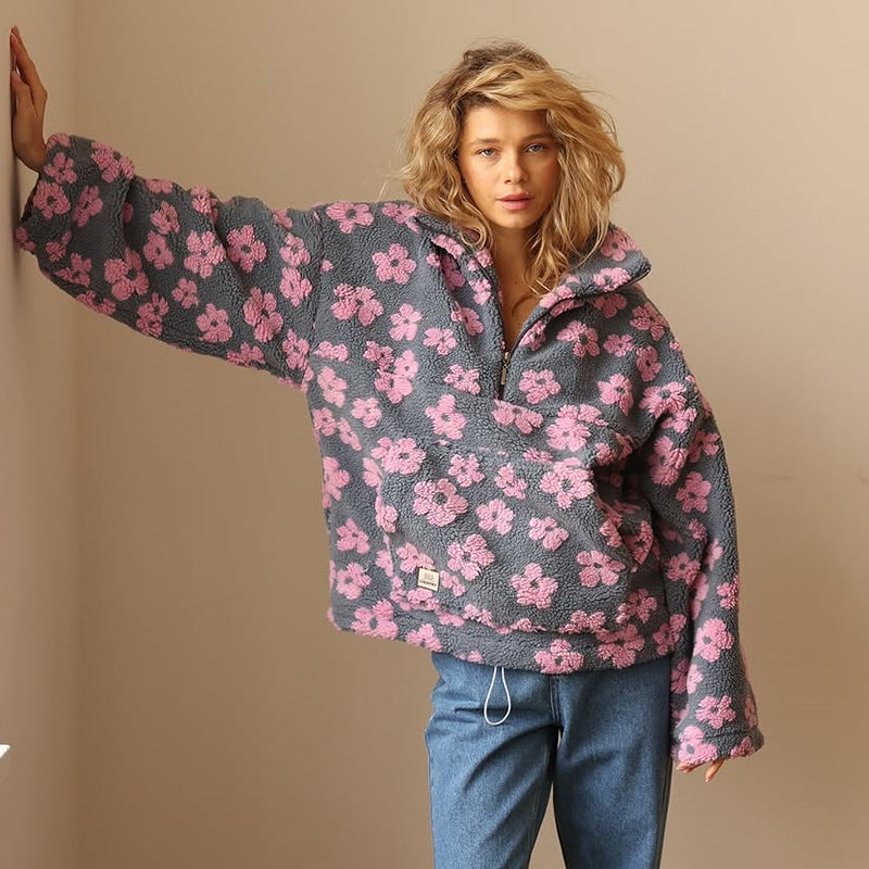 Daisy™ | Hanorac Cald din Fleece Bloom
