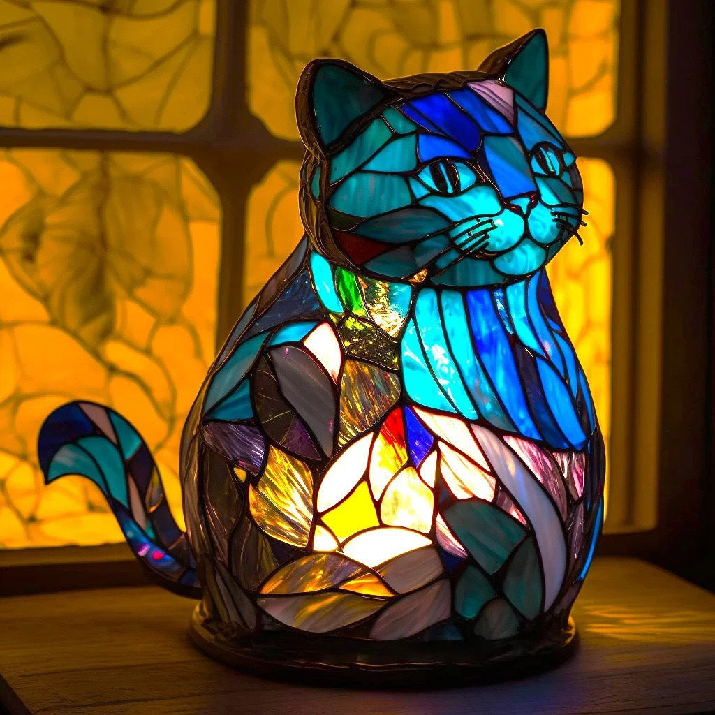 Nala | Lampa magică a pisicilor din sticlă colorată