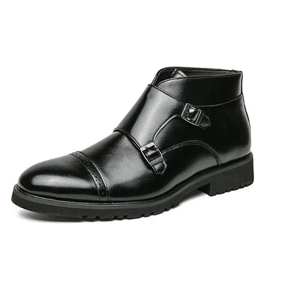 Parker | Pantofi din piele sintetică cu curea dublă monk strap