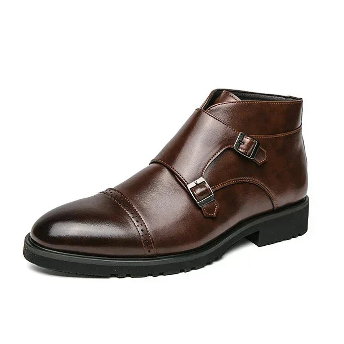 Parker | Pantofi din piele sintetică cu curea dublă monk strap