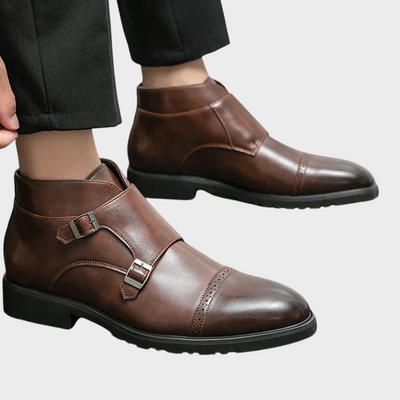 Parker | Pantofi din piele sintetică cu curea dublă monk strap