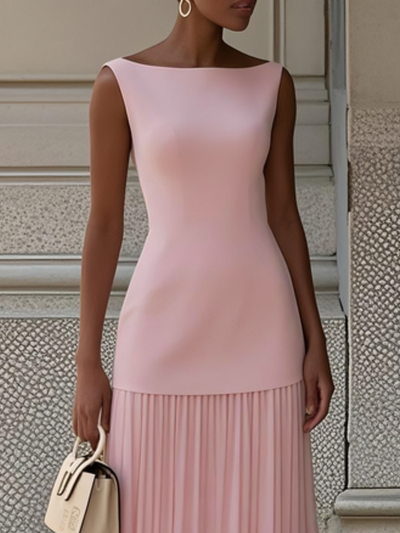 Molly | Rochie lungă plisată